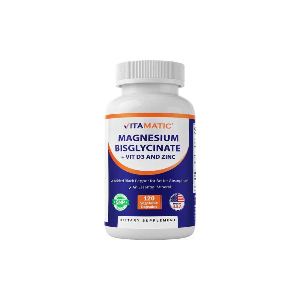 Vitamatic Vitamatic Magnesium with Vitamin D3 &amp; Zinc - 120 Veg Capsules
