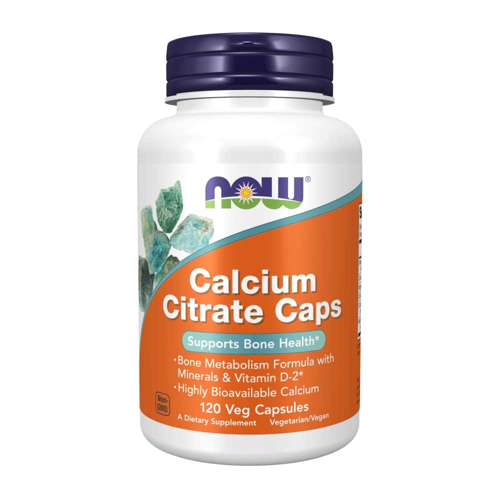 Now Foods Calcium Citrate Caps – Bone Health &amp; Metabolism Support – 120 Veg Capsules