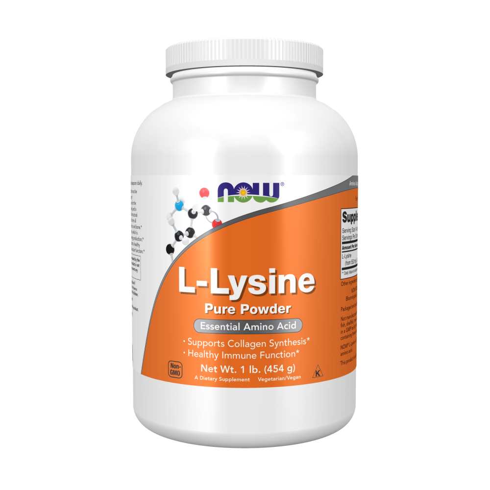 Now Foods L-Lysine Powder – Immune Support &amp; Collagen Synthesis – 454g