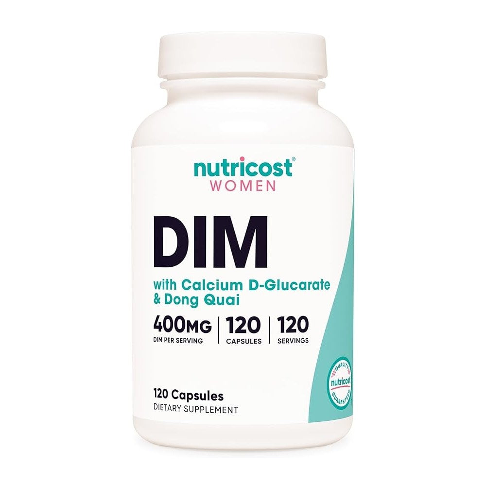 Nutricost Women’s DIM with Calcium D-Glucarate &amp; Dong Quai – 400mg per Serving Dietary Supplement | 120 Capsules | 120 Servings