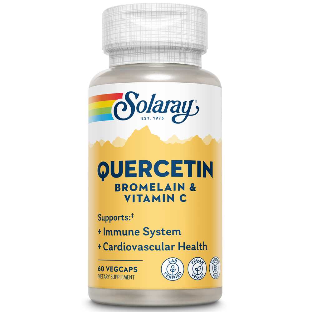 Solaray Qbc Plex | Quercetin &amp; Bromelain + Vitamin C 60 Caps