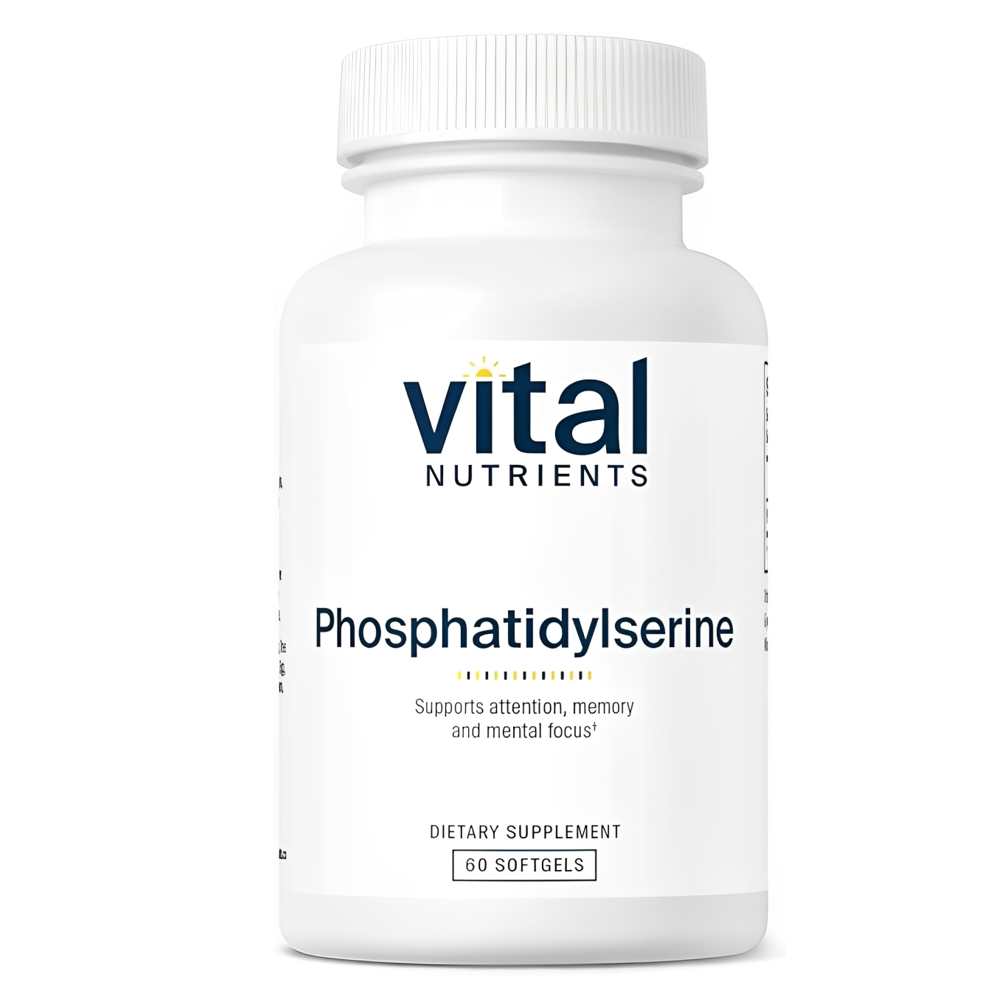 Vital Nutrients Phosphatidylserine – Supports Attention, Memory &amp; Mental Focus, 60 Softgels, Dietary Supplement