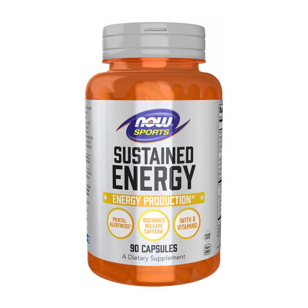 Now Sports Sustained Energy – Herbal &amp; Nutrient Blend for Endurance &amp; Stamina – 90 Capsules
