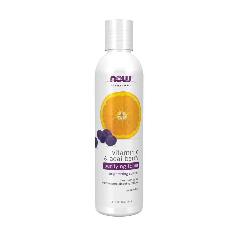 Now Foods Vitamin C &amp; Acai Berry – Brightening &amp; Purifying Toner – for Most Skin Types – 8.11 Oz. (237 M L)