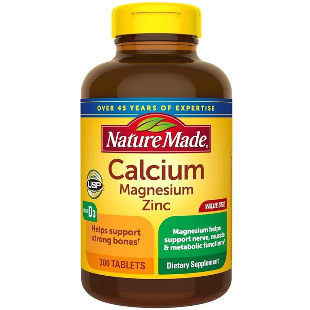 Nature Made Calcium Magnesium Zinc with Vitamin D3 – Bone Strength &amp; Immune Support
