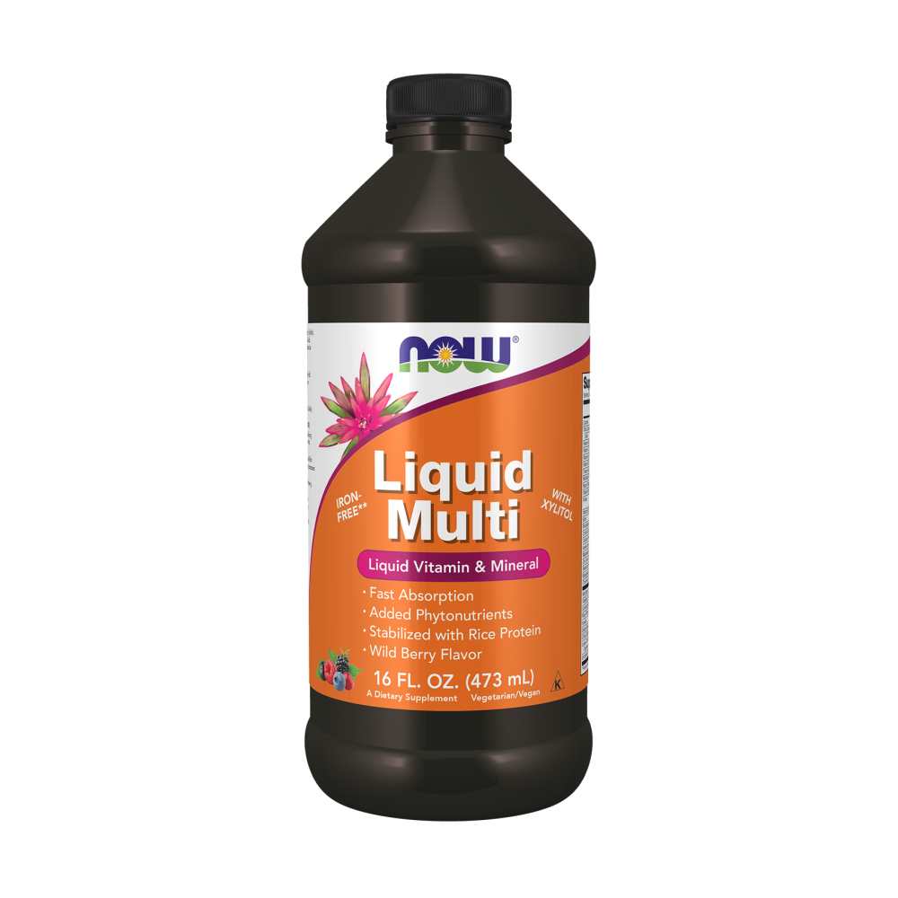 Now Foods Liquid Multi – Liquid Multivitamin &amp; Mineral – Wild Berry Flavor – 16 FL OZ