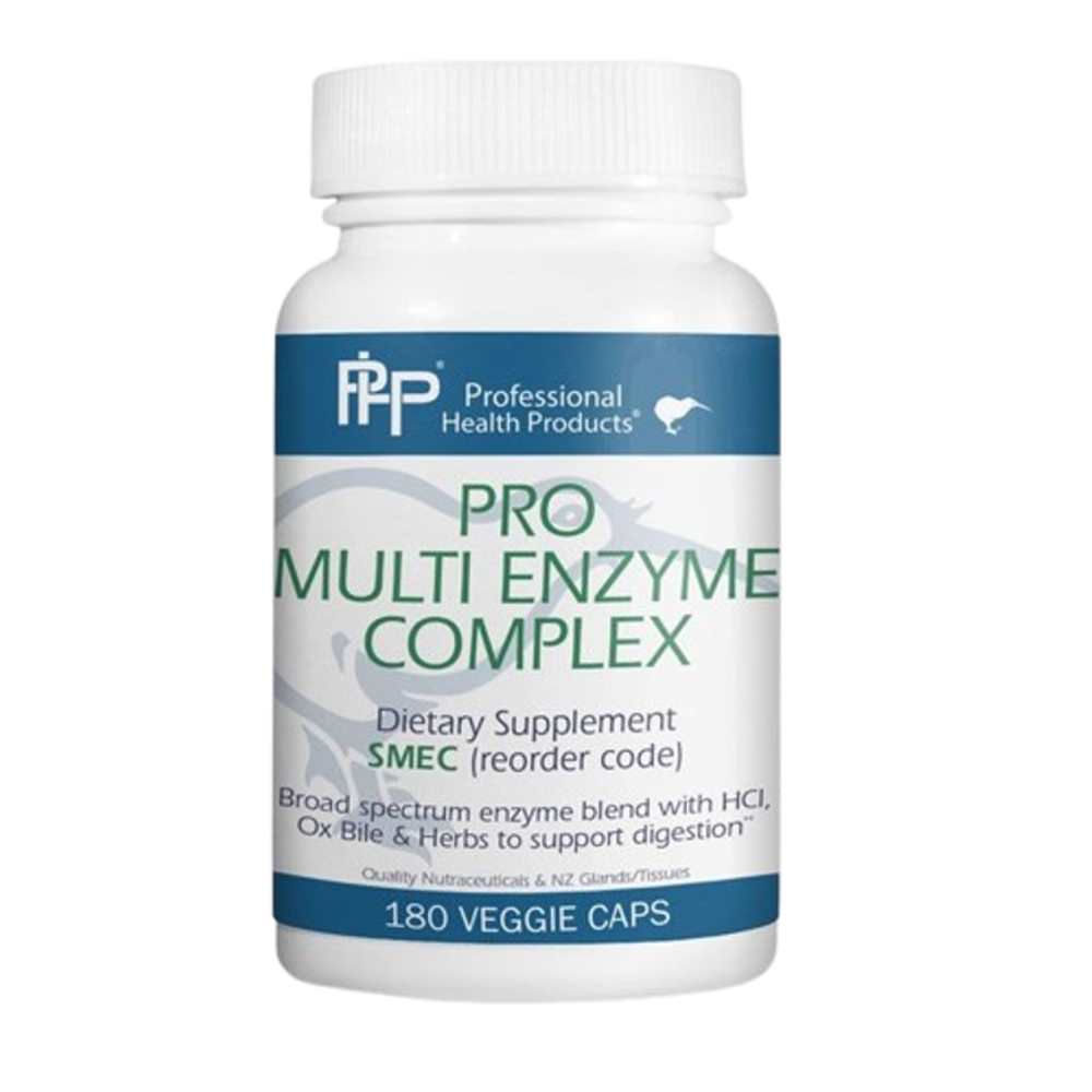 FP Professional Health Products Pro Multi Enzyme Complex – Broad-Spectrum Digestive Enzyme Blend with HCL, Ox Bile &amp; Herbs | 180 Veggie Capsules