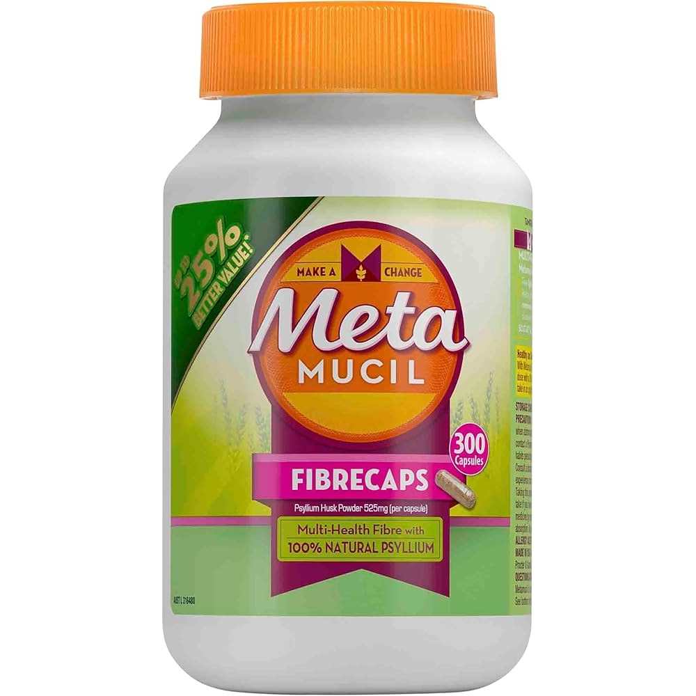 Metamucil Psyllium Fiber Capsules, 300-Count | Digestive Health &amp; Heart Support