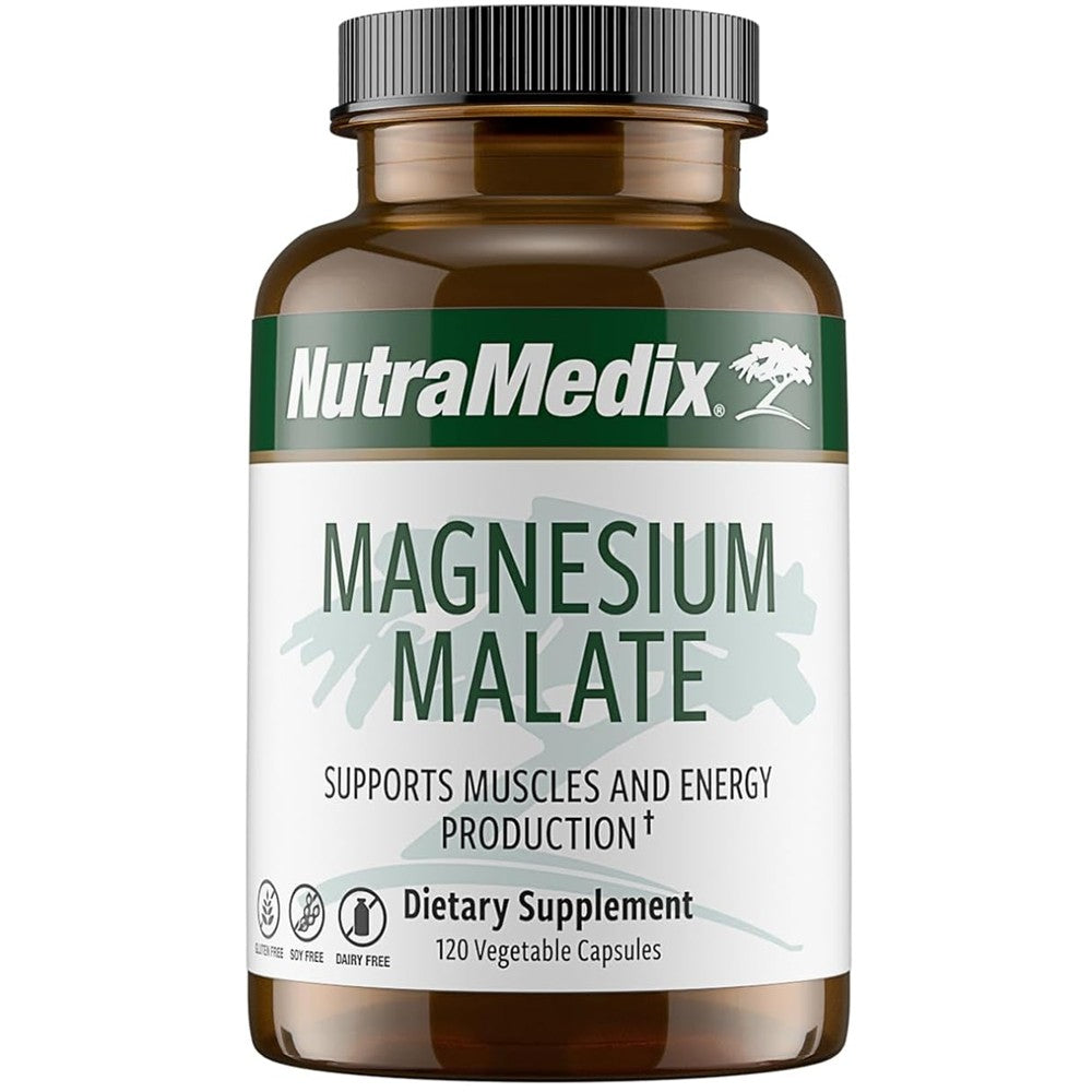 NutraMedix Magnesium Malate – Muscle Support &amp; Energy Booster, 120 Veg Capsules