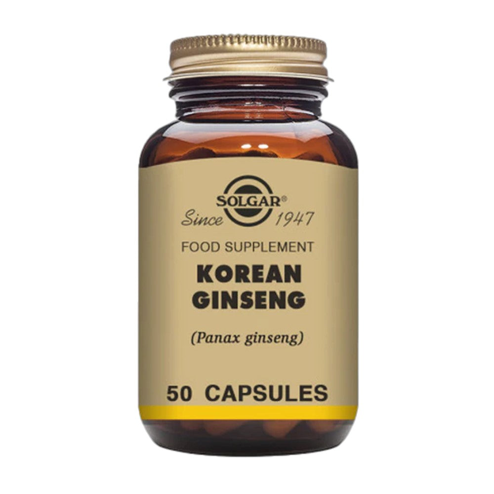 Solgar Korean Ginseng – Premium Herbal Energy &amp; Stamina Support | 50 Capsules