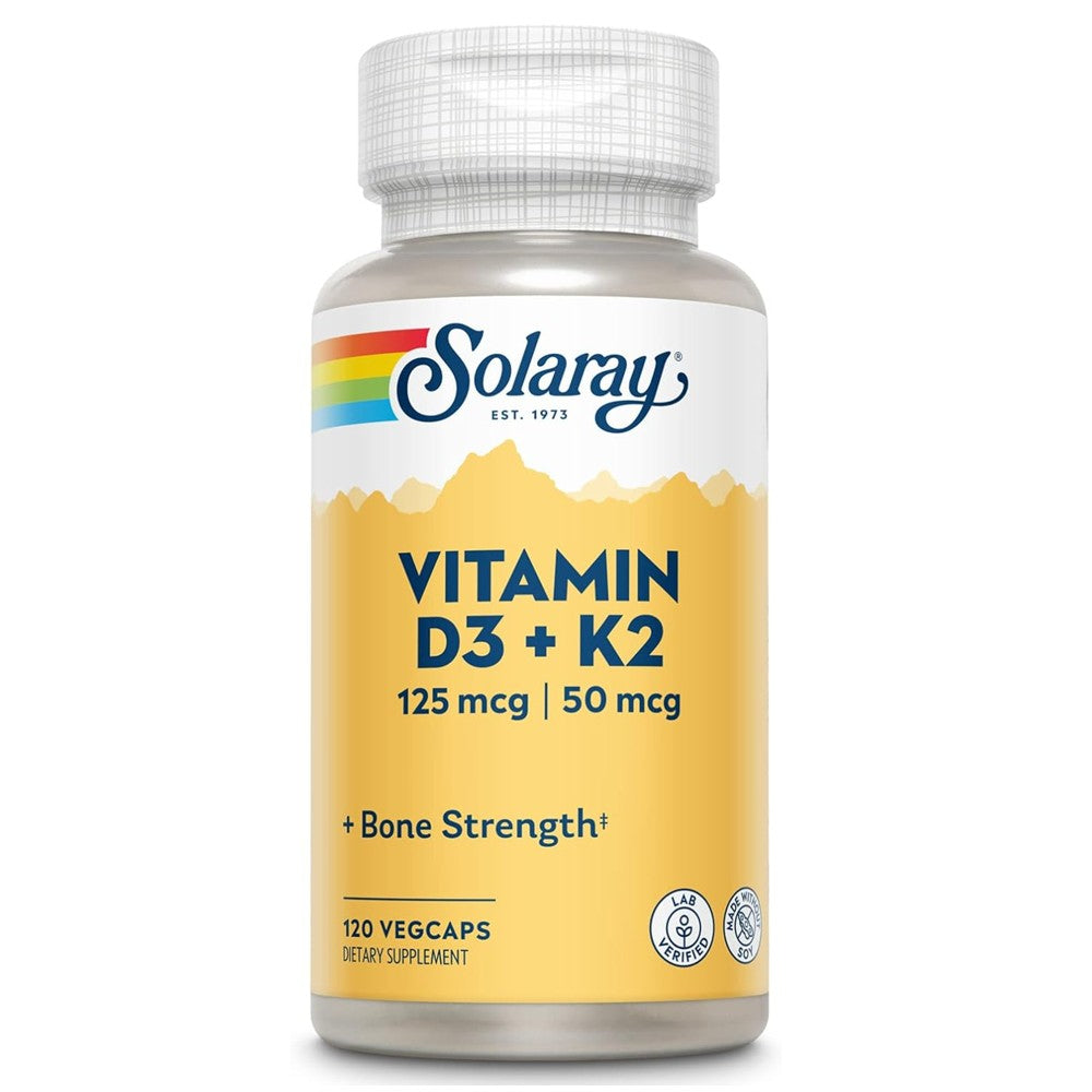 Solaray Vitamin D3 + K2 – Bone &amp; Heart Health