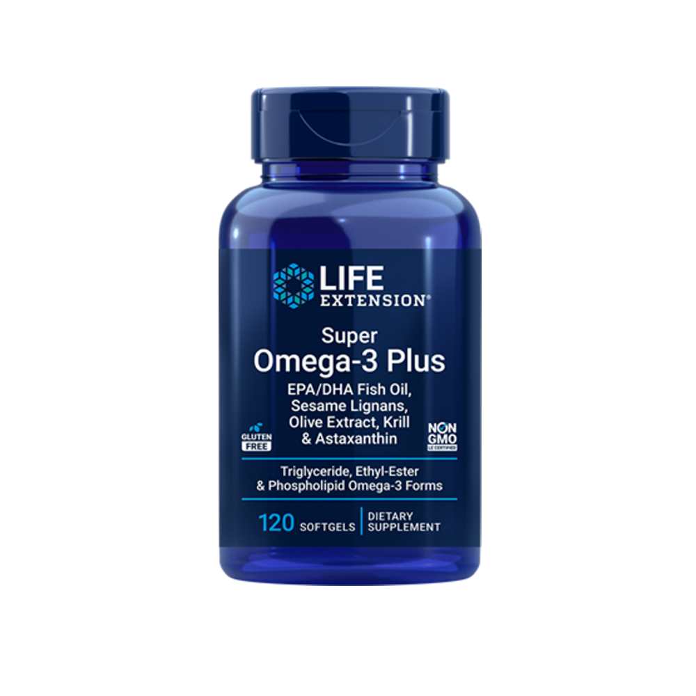 Life Extension Super Omega-3 Plus Epa/dha Fish Oil, Sesame Lignans, Olive Extract, Krill &amp; Astaxanthin 120 Softgels