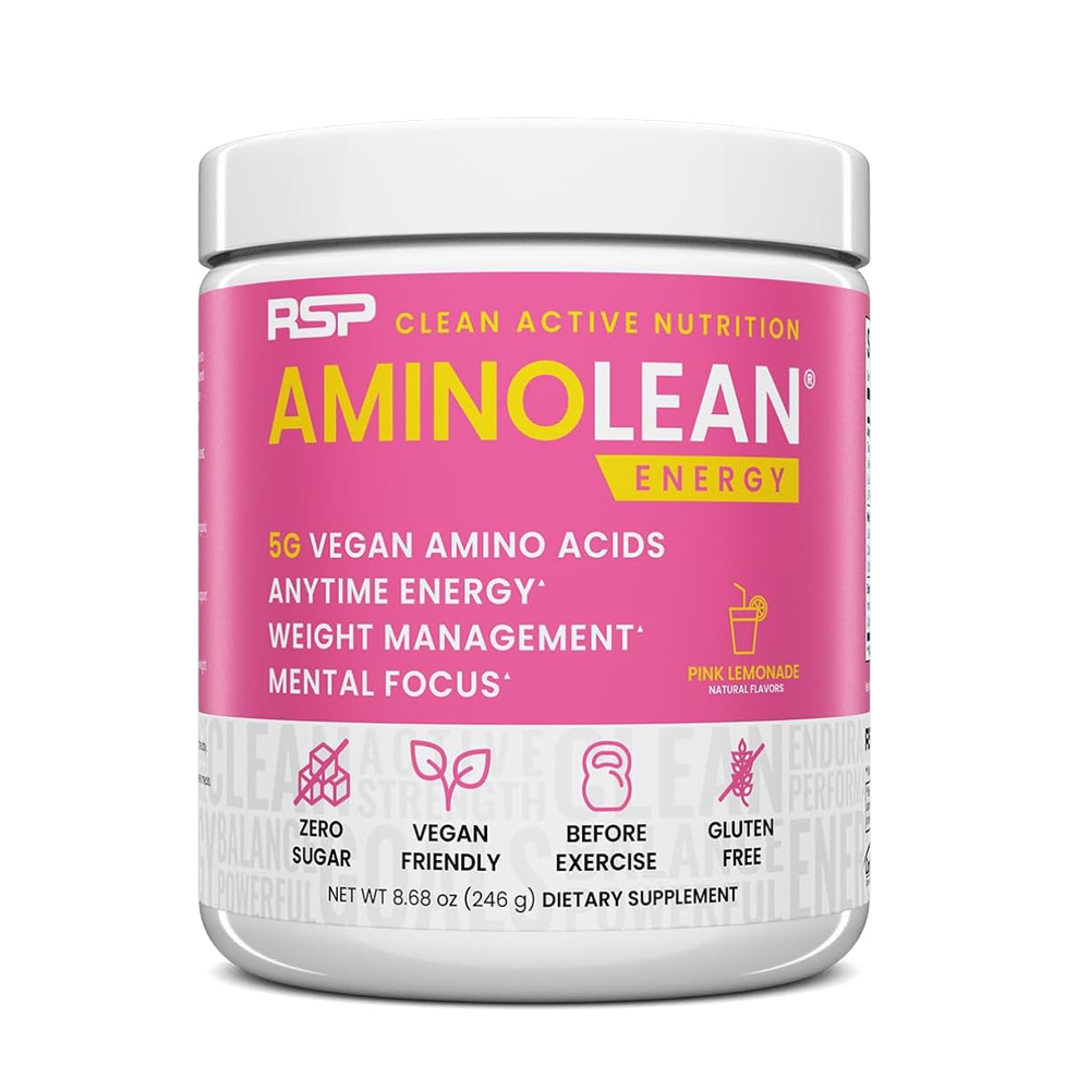 RSP AminoLean – Vegan Amino Acids, Anytime Energy &amp; Mental Focus Support