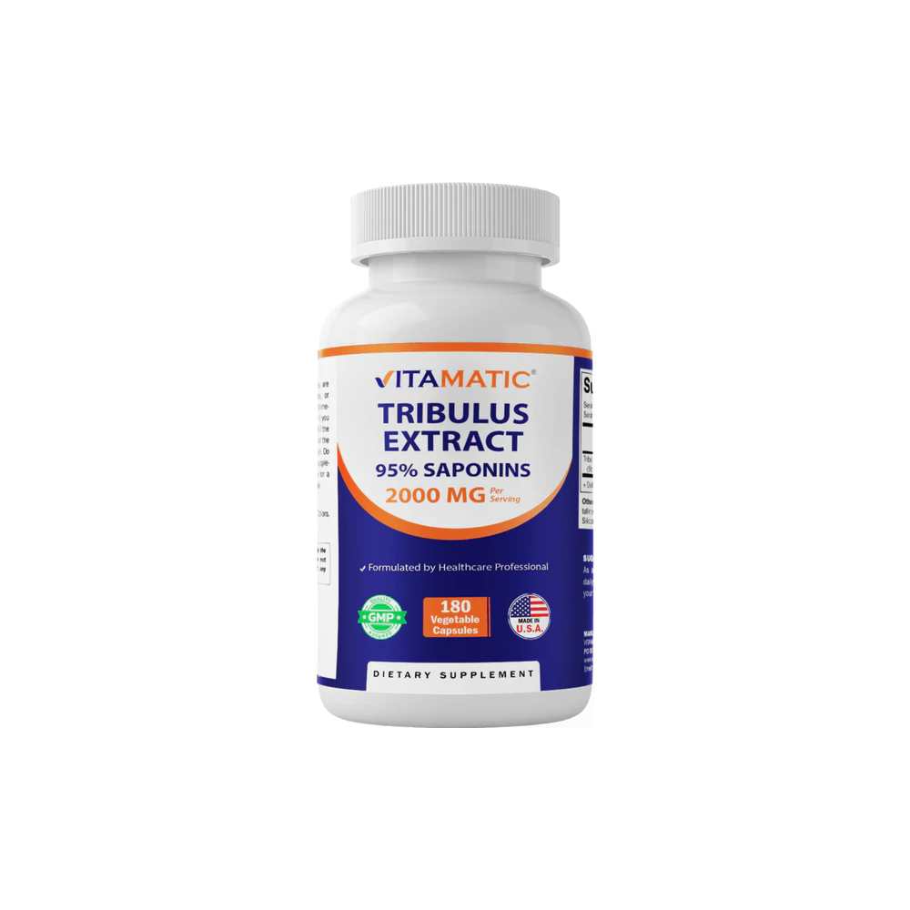 Vitamatic Tribulus Terrestris for Men - 2000 mg - 180 Vegetable Capsules