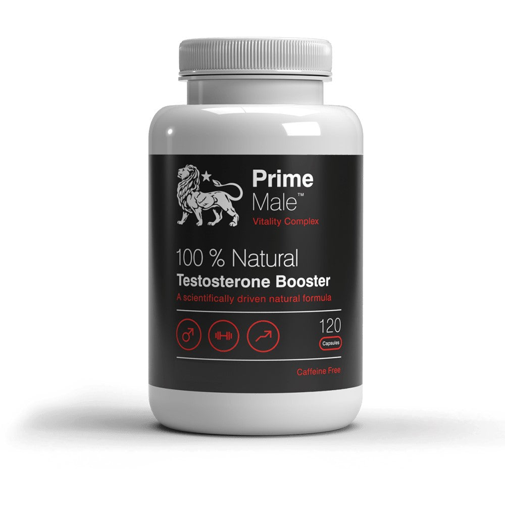 Prime Male™ Vitality Complex - 100% Natural Testosterone Booster for Energy, Libido &amp; Lean Muscle - 120 Capsules