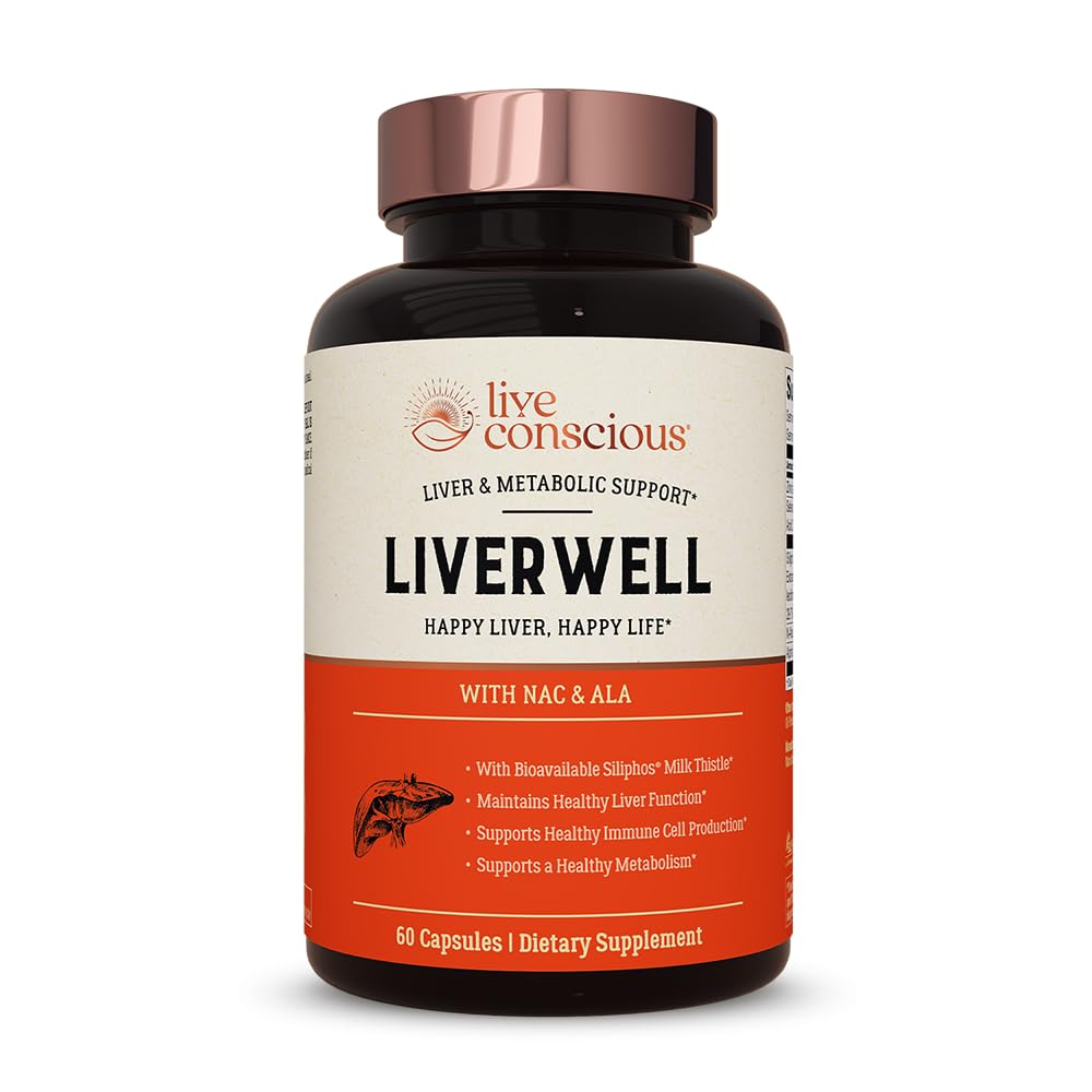 Live Conscious LiverWell - Alpha Lipoic Acid + Zinc + Selenium Supplement - Liver &amp; Immune Support