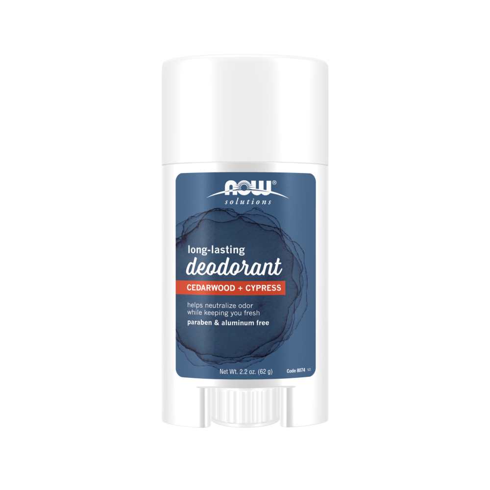 Now Foods Long-Lasting Deodorant – Cedarwood Cypress – Paraben &amp; Aluminum Free – 2.2 Oz. (62 G)