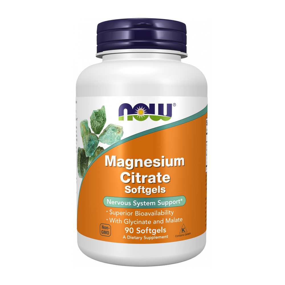Now Foods Magnesium Citrate – High Absorption Formula with Glycinate &amp; Malate – 90 Softgels