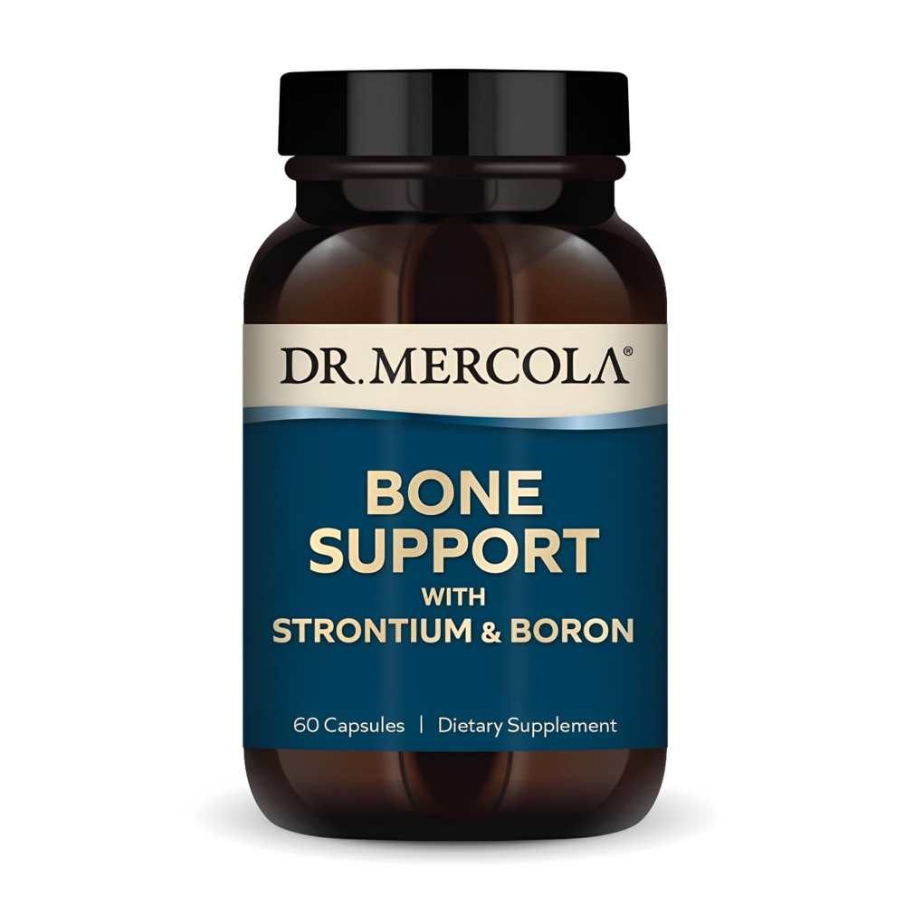 Dr. Mercola Bone Support with Strontium &amp; Boron – 60 Capsules | Dietary Supplement