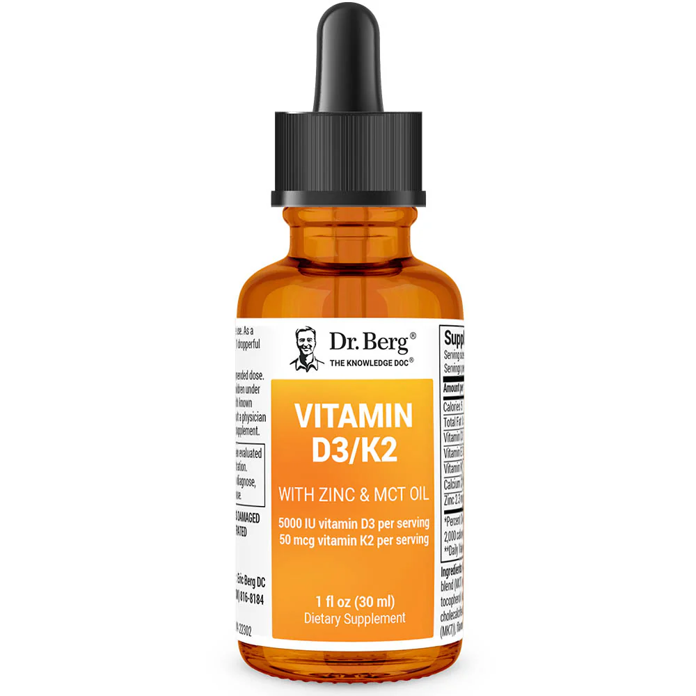 Liquid Vitamin D3 with K2 ( with Zinc &amp; MCT Oil ) Dr Berg