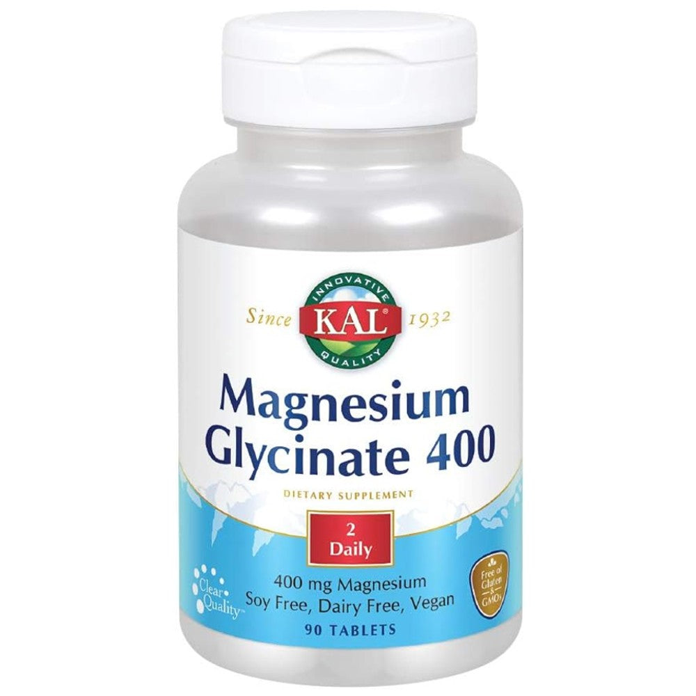 KAL Magnesium Glycinate 400mg (90 Tablets) – Vegan &amp; Allergen-Free
