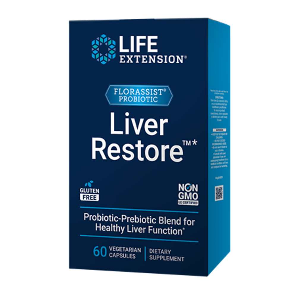 Life Extension Florassist® Prebiotic &amp; Probiotic Liver Restore™ – 60 Vegetarian Capsules