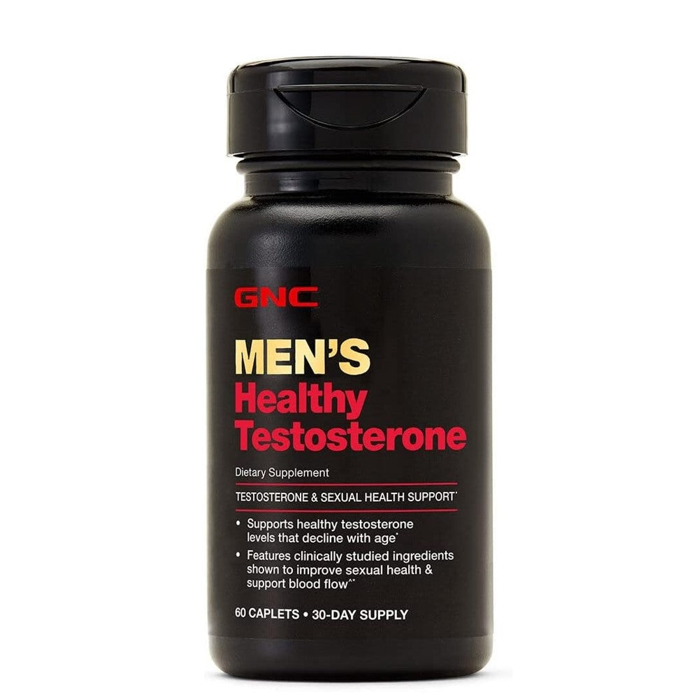 Gnc Men's Healthy Best Testosterone Booster Supplements &amp; Sexual Health Support - 60 Caplets (30-Day Supply)