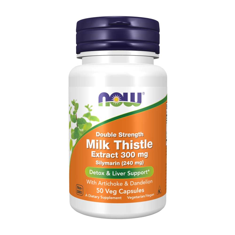 Now Foods Milk Thistle 300 Mg – Liver Cleanse with Artichoke &amp; Dandelion – 50 Capsules