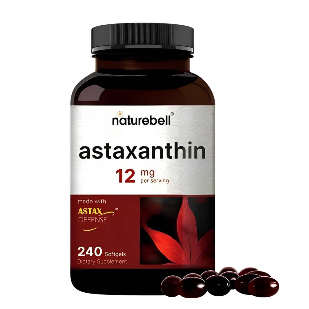 Nature Bell Astaxanthin 12mg – Antioxidant &amp; Skin Support (240 Softgels) Dietary Supplement