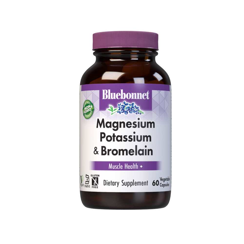 Bluebonnet Nutrition Magnesium Potassium &amp; Bromelain 60 Caps