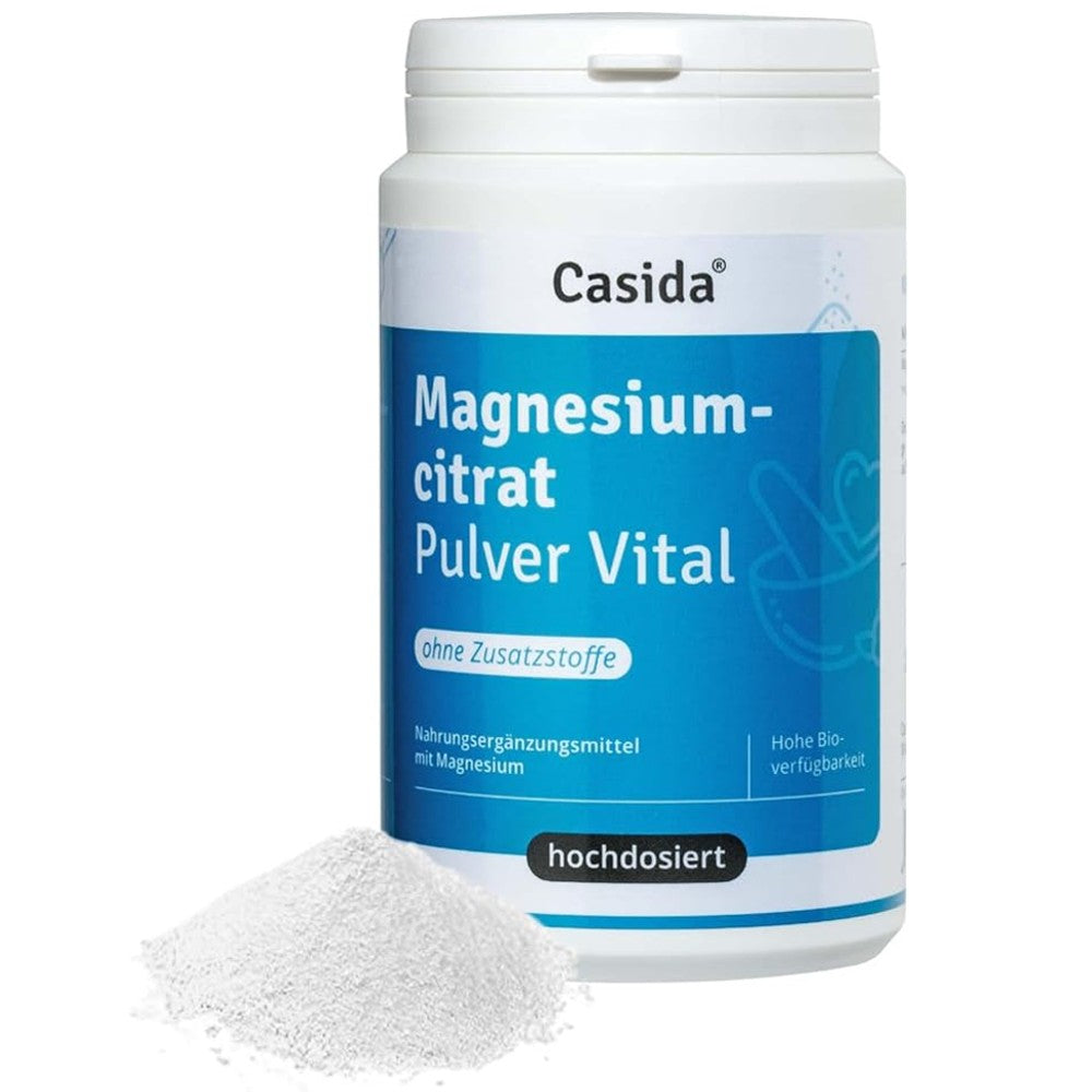 Casida Magnesium Citrat Pulver Vital 200g Powder – Pure &amp; Fast Absorbing