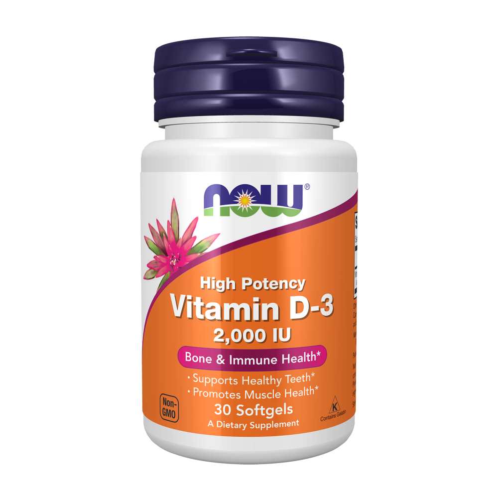 Now Foods Vitamin D-3 2000 Iu – Bone &amp; Immune Health – 30 Softgels