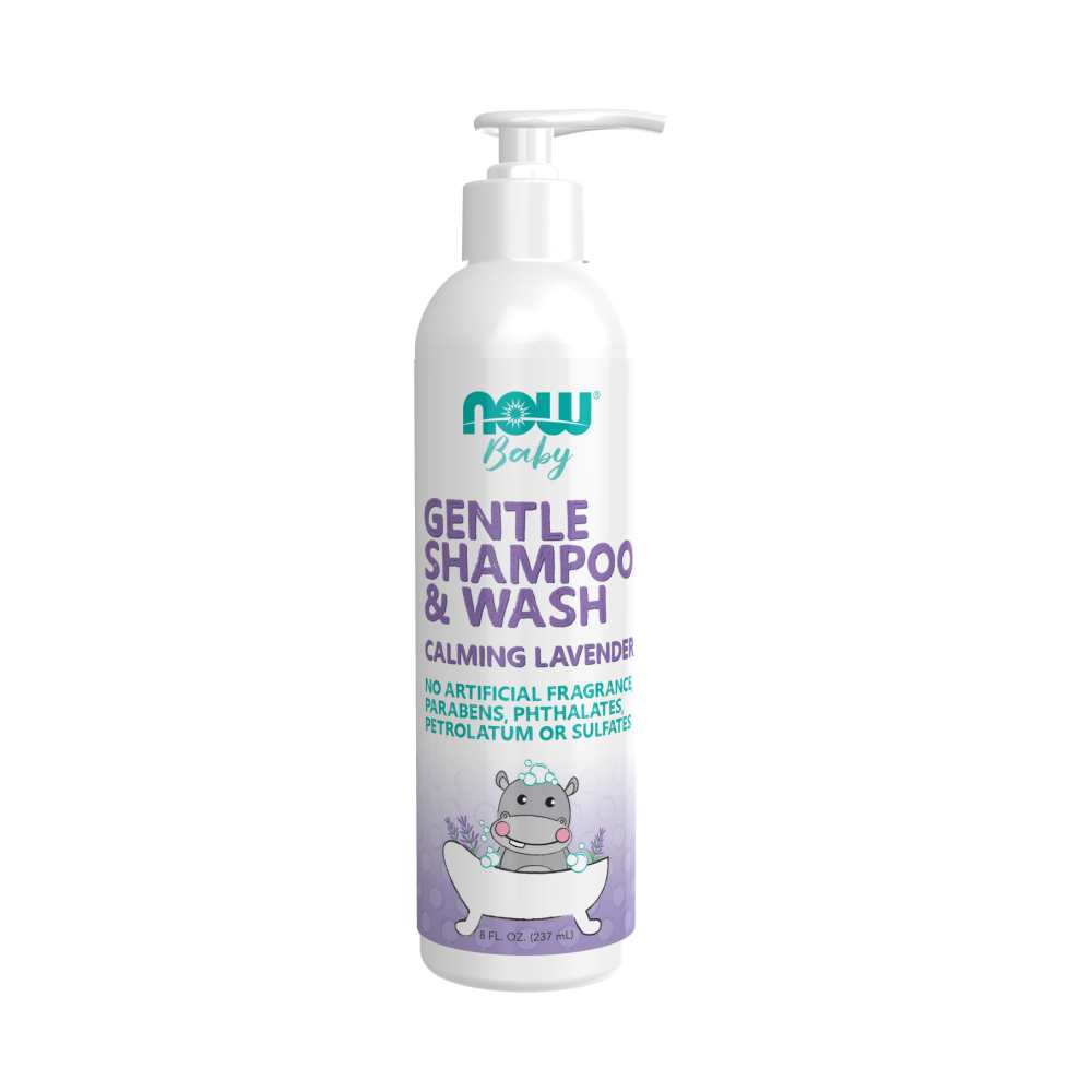 Now Foods Gentle Baby Shampoo &amp; Wash – Calming Lavender – 8 Oz. (237 M L)
