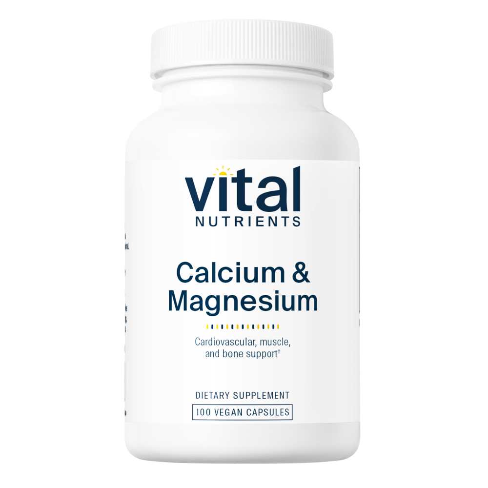 Vital Nutrients Calcium &amp; Magnesium 225mg/75mg 100 Caps