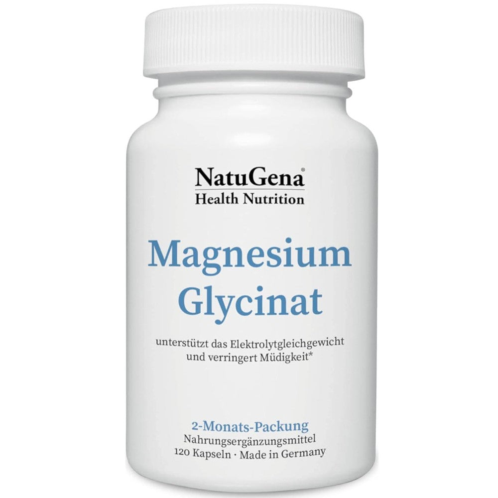 NatuGena Magnesium Glycinate – Muscle &amp; Nerve Support (120 Capsules)