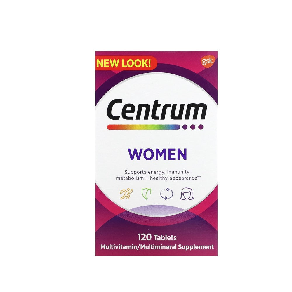 Centrum Women Multivitamin/multimineral Supplement, 120 Tablets – Supports Energy, Immunity, Metabolism &amp; Healthy Appearance