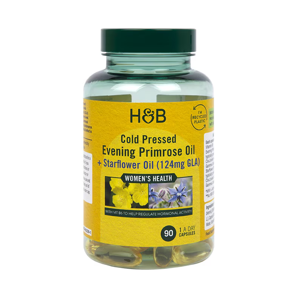 Evening Primrose Oil + Starflower Oil By Holland &amp; Barrett - With Vitamin B6 To Helps Regulate Hormonal Activity