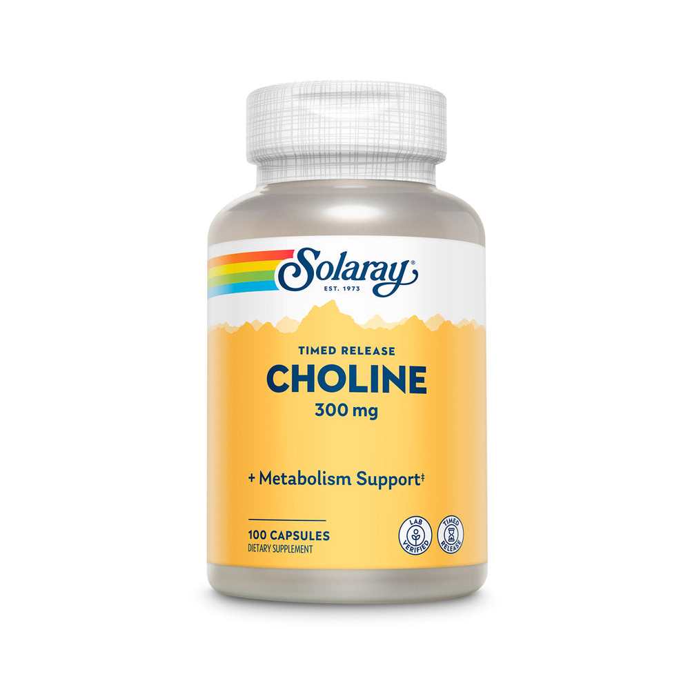 Solaray Choline, Timed-Release 300mg 100 Caps