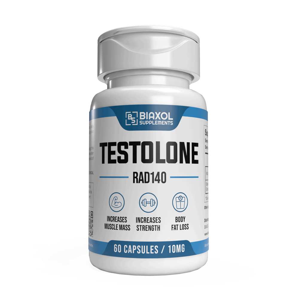 Bbiaxol Supplements Testolone Rad-140 – Muscle Mass, Strength &amp; Fat Loss – 10mg – 60 Capsules