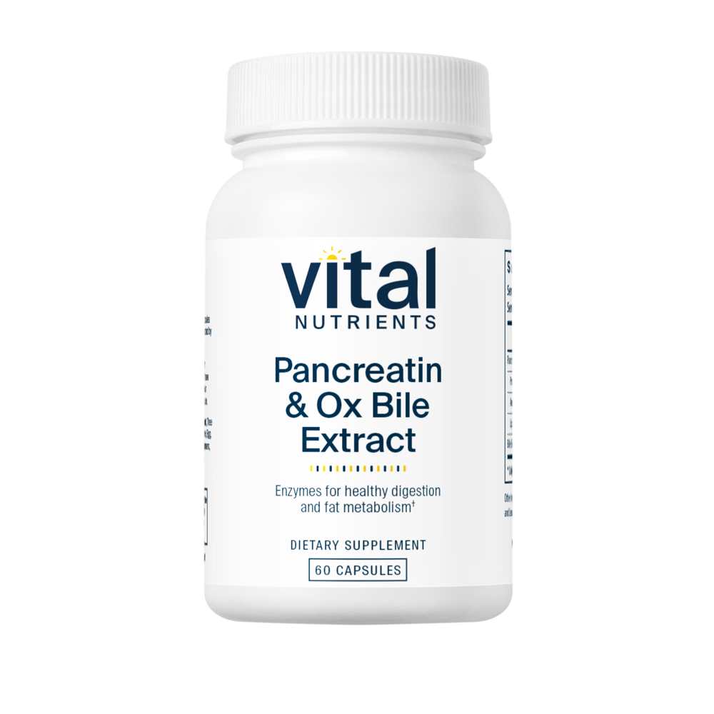 Vital Nutrients Pancreatin &amp; Ox Bile Extract 60 Caps