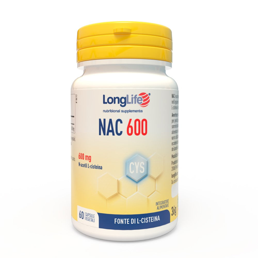 LongLife NAC 600 – L-Cysteine Source | Antioxidant &amp; Respiratory Support