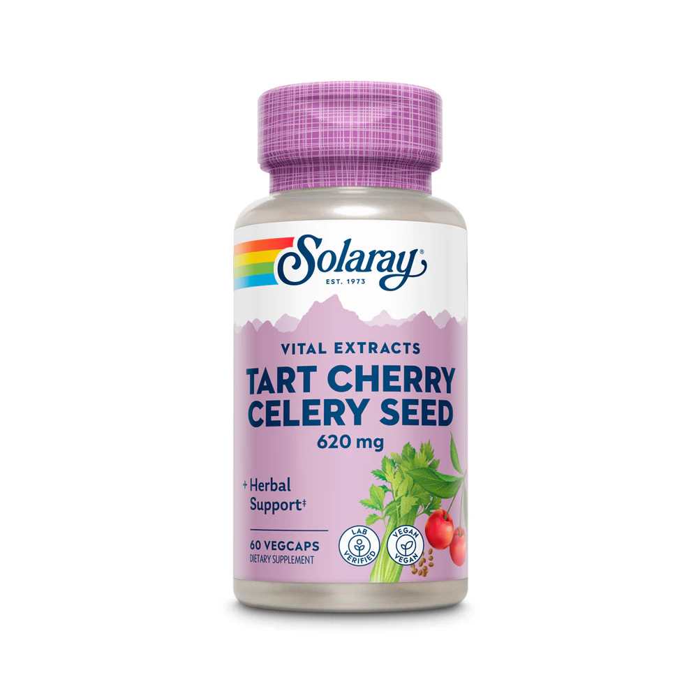 Solaray Tart Cherry &amp; Celery Seed 620mg 60 Caps
