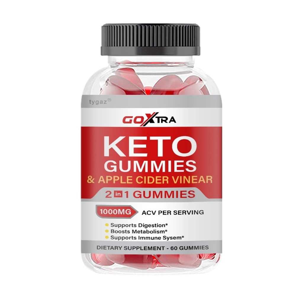 Goxtra Keto + Acv Gummies, 1000mg Acv, Supports Digestion &amp; Metabolism, 60 Gummies.