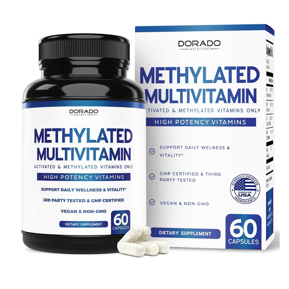 Dorado Nutrition Methylated Multivitamin Supplement for Women &amp; Men 60 Caps