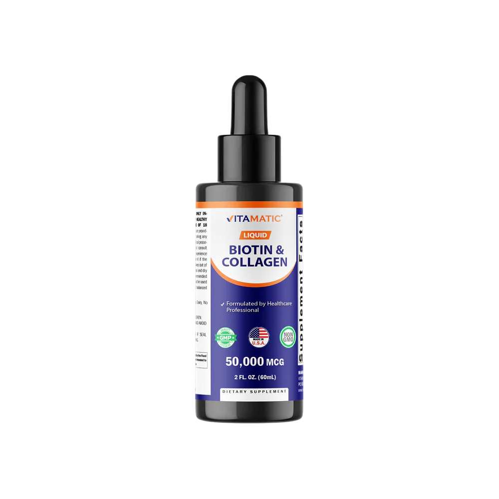 Vitamatic Liquid Biotin &amp; Collagen - Women &amp; Men 2Fl Oz
