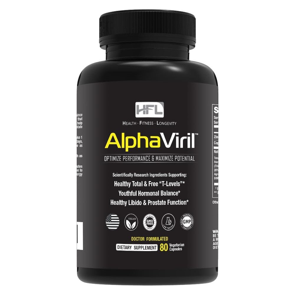HFL AlphaViril - Doctor-Endorsed Hormonal Balance Support - 80 Capsules - Dietary Supplement for Healthy &amp; Youthful Vitality