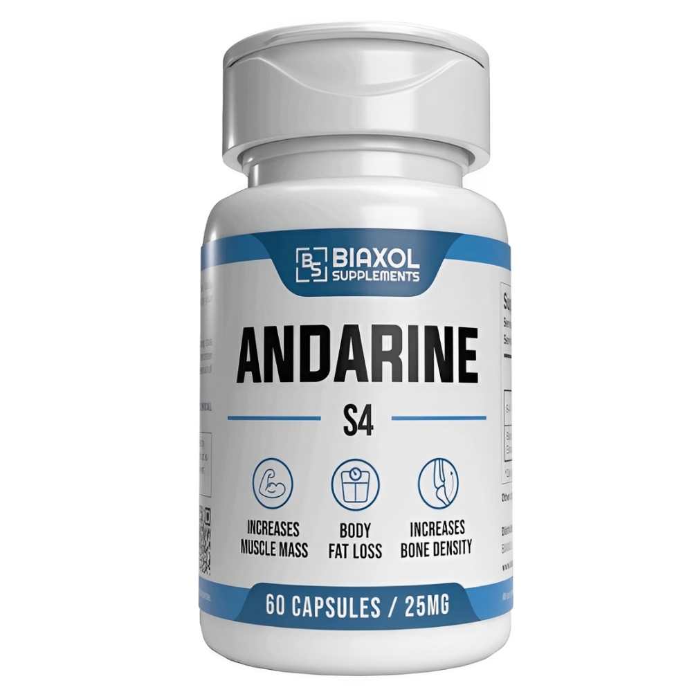 Biaxol Supplements Andarine S4 – Muscle Growth &amp; Fat Loss Support | 60 Capsules (25mg)