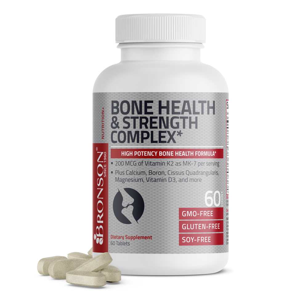 Bronson Vitamins Bone Health &amp; Strength Complex Formula 60 Caps