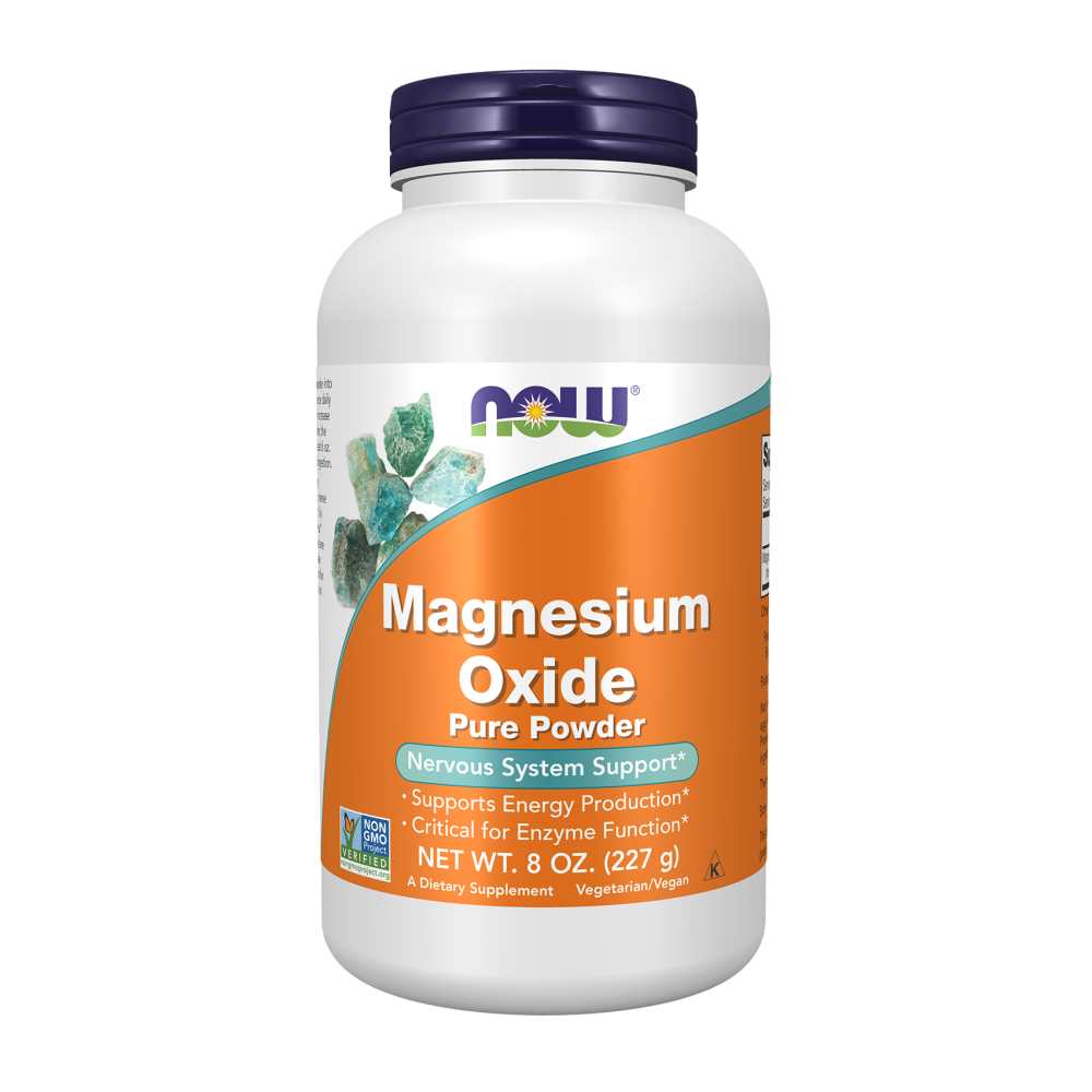 Now Foods Magnesium Oxide Powder – Nervous System &amp; Metabolic Support – 8 Oz (227 G)