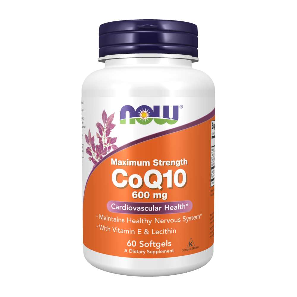 Now Foods Co Q10 600 Mg – Maximum Strength Cardiovascular &amp; Nervous System Support – 60 Softgels